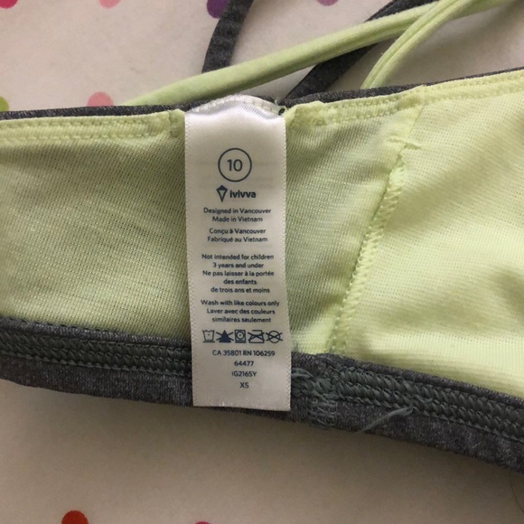 Lululemon Ivivva Girls Size 10 Bra Top - Picture 2 of 2